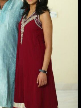 Purple embellished kurta set size S